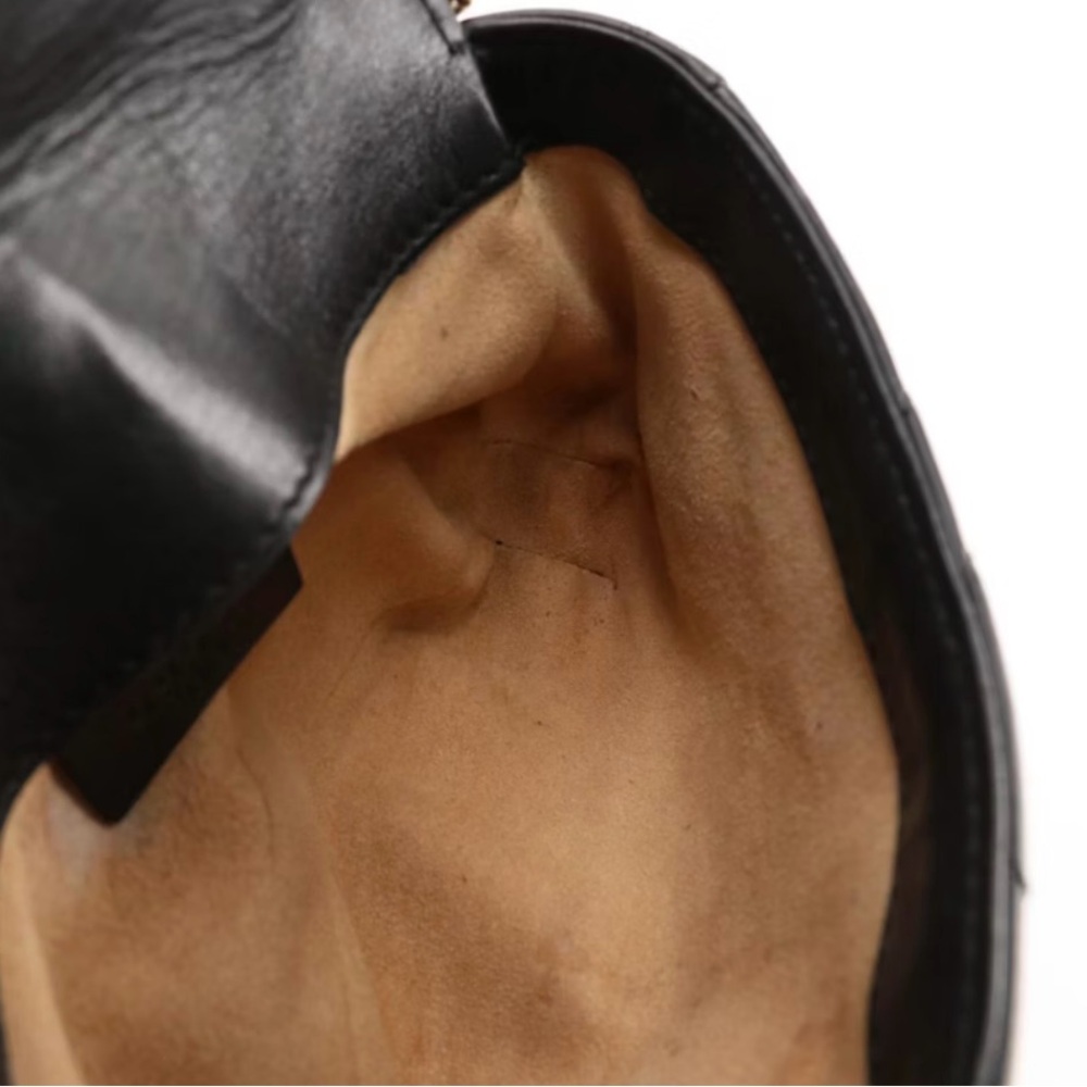 Mini Gucci Black Quilted Crossbody Bag with Gold Chain - Picture 5 of 7